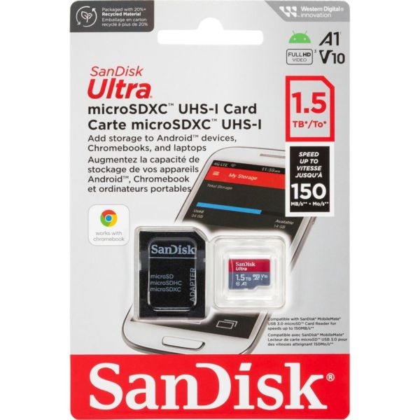 SanDisk Ultra microSDXC A1 1,5TB 150MB/s Adapt.SDSQUAC-1T50-GN6MA (SDSQUAC-1T50-GN6MA)