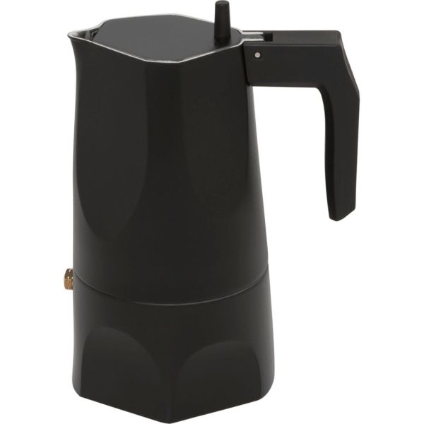 Alessi Espresso Coffee Maker Moka MT18/3 B black (MT18/3 B)