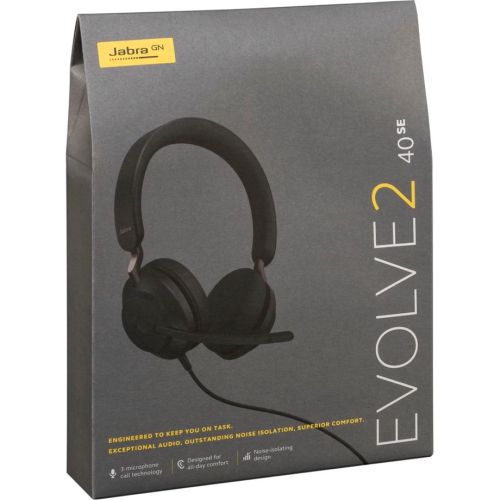 Jabra Evolve2 40 UC Stereo Headset black USB-C (24189-989-899)