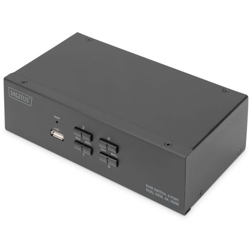 DIGITUS KVM-Switch 4-Port Dual-Display,4K, HDMI (DS-12883)