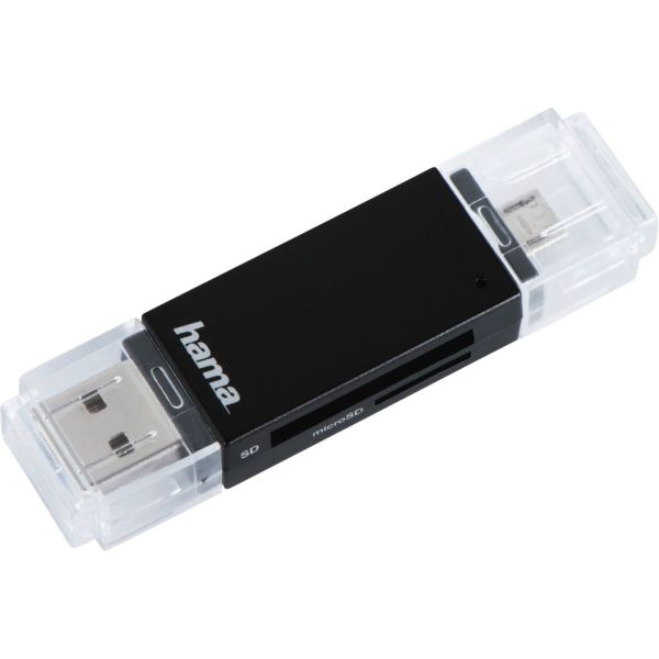 Hama USB 2.0 OTG Card Reader Basic  SD/microSD black (181056)