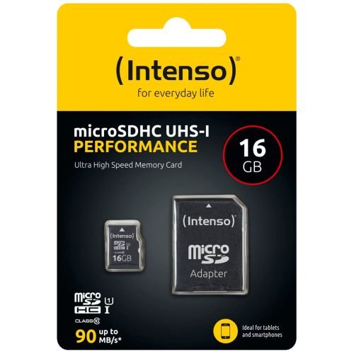 Intenso microSDHC           16GB Class 10 UHS-I U1 Performance (3424470)
