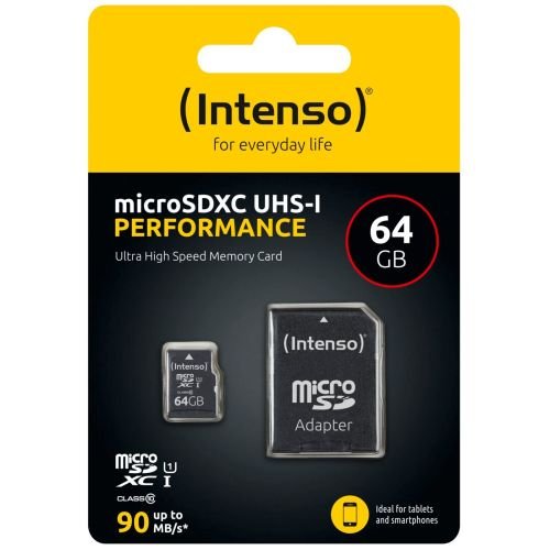 Intenso microSDXC           64GB Class 10 UHS-I U1 Performance (3424490)
