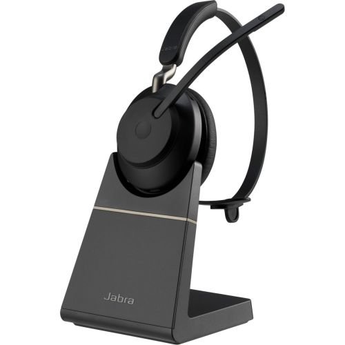 Jabra Evolve2 65 UC Mono Headset black BT USB-A + Charging Stand (26599-899-989)