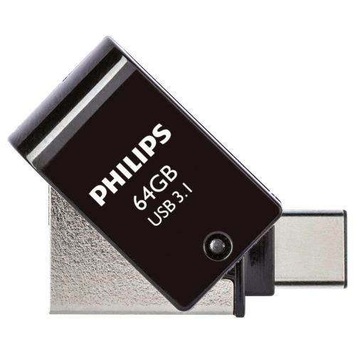 Philips 2 in 1 Black        64GB OTG USB C + USB 3.1 (PHUSB64G2IN1OTGGU3C)