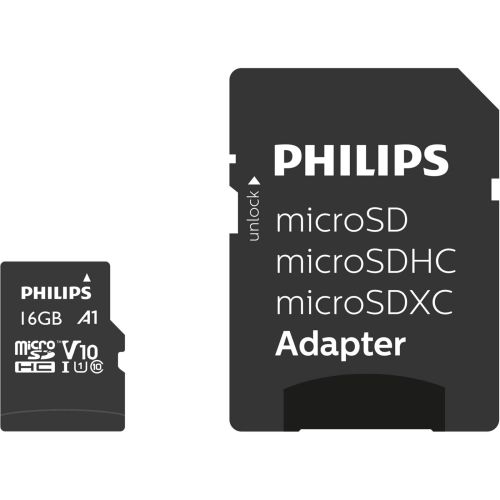 Philips MicroSDHC Card      16GB Class 10 UHS-I U1 incl. Adapter (FM16MP45B/00)