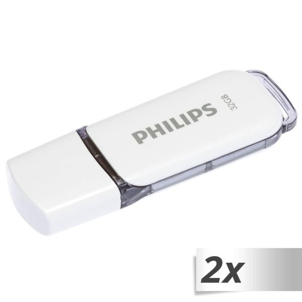 Philips USB 2.0 2-Pack      32GB Snow Edition Shadow Grey (FM32FD70D/00)