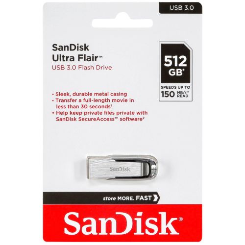 SanDisk Cruzer Ultra Flair 512GB USB 3.0 150MB/s  SDCZ73-512G-G46 (SDCZ73-512G-G46)