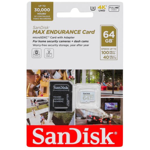 SanDisk Max Endurance       64GB microSDXC     SDSQQVR-064G-GN6IA (SDSQQVR-064G-GN6IA)