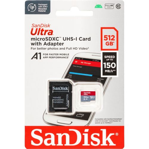 SanDisk Ultra microSDXC A1 512GB 150MB/s Adapt.SDSQUAC-512G-GN6MA (SDSQUAC-512G-GN6MA)