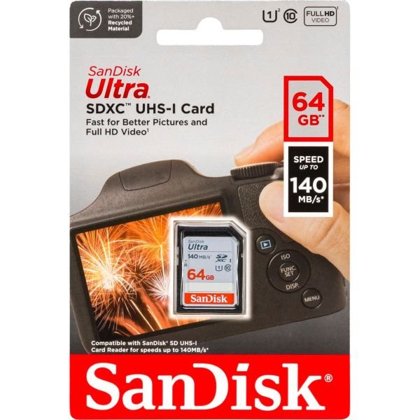 SanDisk Ultra SDXC UHS-I    64GB 140MB/s       SDSDUNB-064G-GN6IN (SDSDUNB-064G-GN6IN)