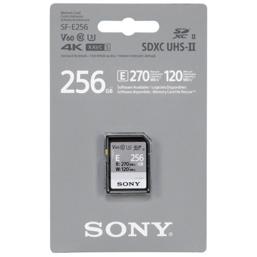 Sony SDXC E series         256GB UHS-II Class 10 U3 V60 (SFE256)