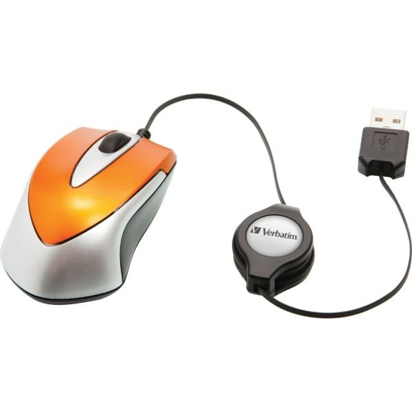 Verbatim Go Mini Optical Travel Mouse Volcanic Orange (49023)