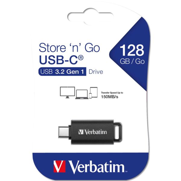 Verbatim Retractable       128GB USB 3.2 Gen 1 USB-C (49459)