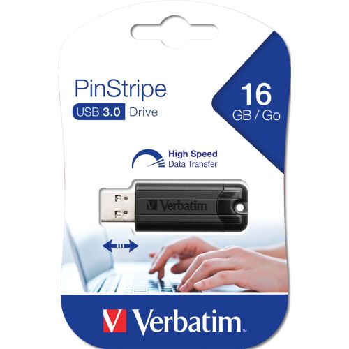 Verbatim Store n Go         16GB Pinstripe USB 3.0 black (49316)