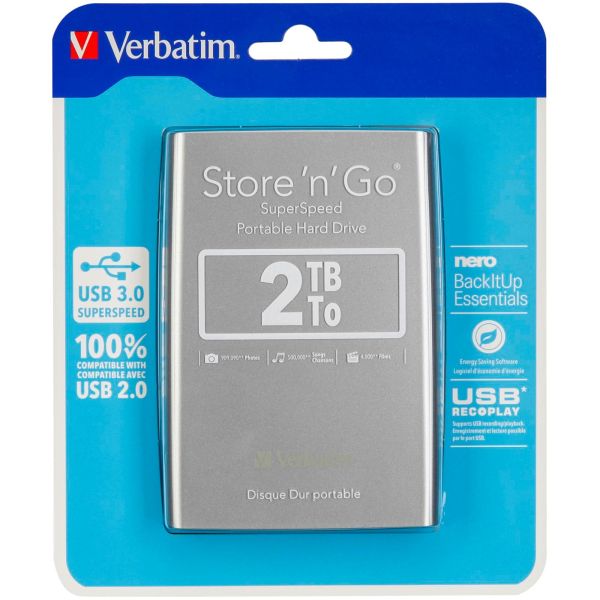 Verbatim Store n Go 2,5      2TB USB 3.0 silver (53189)