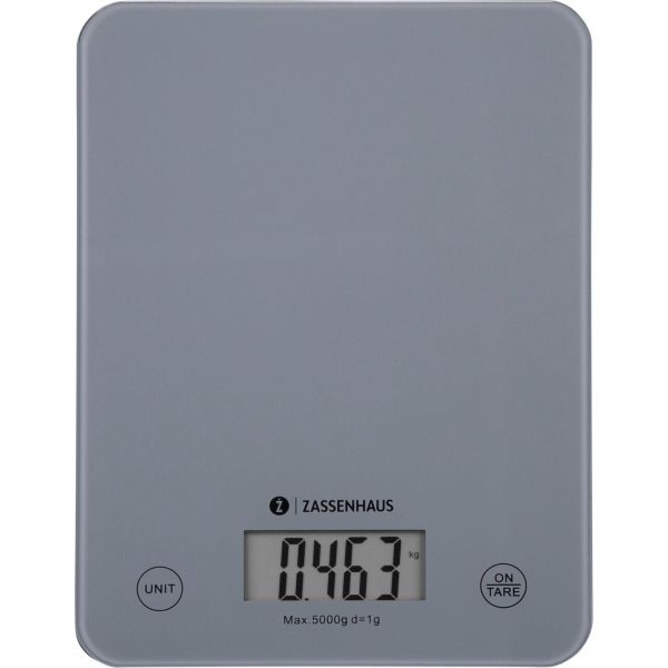 Zassenhaus Kitchen Scale Digital Sacles Balance Cool Grey (73485)