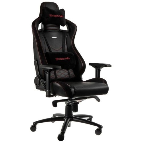 noblechairs EPIC Gaming Chair Breathable, 4D armrests, 60mm casters - black/red (NBL-PU-RED-002)