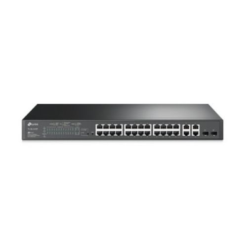 TP-LINK JetStream 24-Port 10/100Mbps + 4-Port Gigabit Smart Switch with 24-Port PoE+ - TL-SL2428P v4 (TL-SL2428P)