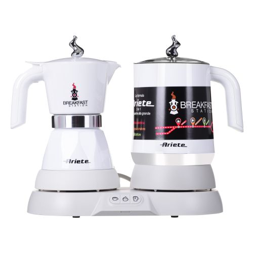 ARIETE 1344 Breakfast Station Electric coffee machine with milk frother 500 W 250/140 ml White (1344)