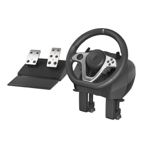GENESIS SEABORG 400 Steering wheel + Pedals Nintendo Switch,PC,PlayStation 4,Playstation 3,Xbox 360,Xbox One USB Black (NGK-1567)