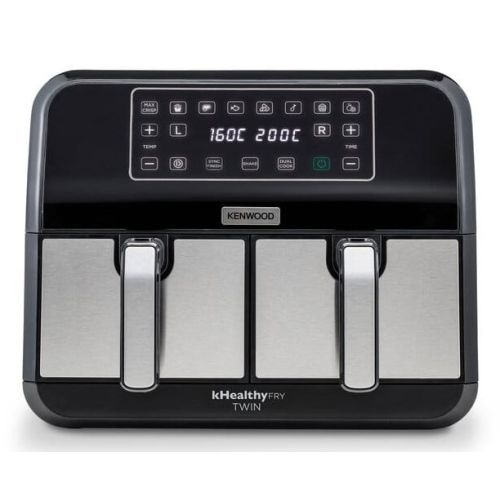Kenwood HFM20.000MB fryer Double 8 L Stand-alone 1700 W Hot air fryer Black (00C462400KEDE)