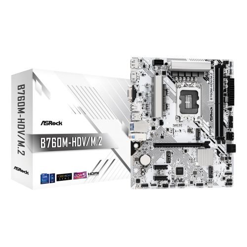 Asrock B760M-HDV/M.2 motherboard Intel B760 LGA 1700 micro ATX (B760M-HDV/M.2)