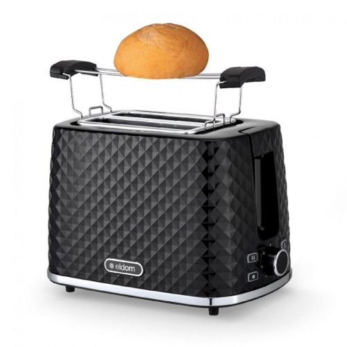 TO280C ELDOM Toaster TOSTI, bun rack, defrost system, black (TO280C)