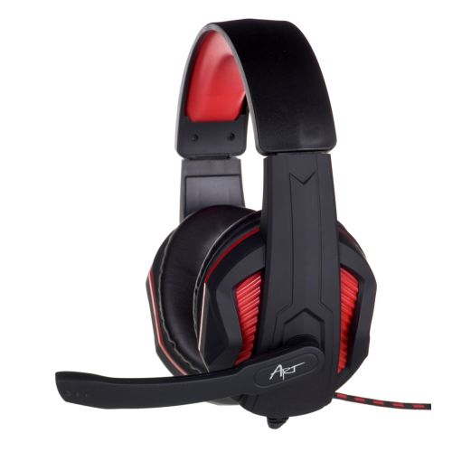 ART HERO headphones/headset Wired Head-band Gaming Black, Red (5902115402579)
