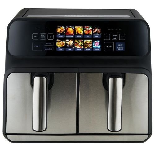 ProfiCook PC-FR 1287 H Double 8 L Stand-alone 2200 W Hot air fryer Black, Stainless steel (PC-FR 1287)