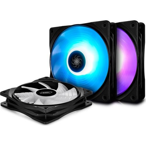 Deepcool RF 120 3in1 120x120x25 black / white, pack of 3 (DP-FRGB-RF120-3C)