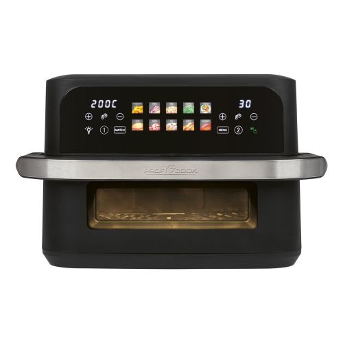 ProfiCook PC-FR 1313 H Double 10 L Stand-alone 2400 W Hot air fryer Black, Stainless steel (501313)