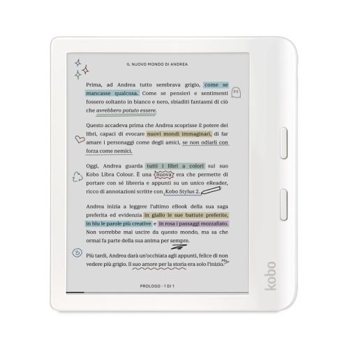 Rakuten Kobo Libra Colour e-book reader Touchscreen 32 GB Wi-Fi White (N428-KU-WH-K-CK)