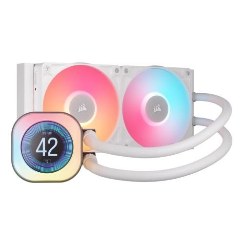 Corsair iCUE LINK TITAN 240 RX LCD Processor All-in-one liquid cooler 12 cm White 1 pc(s) (CW-9061025-WW)
