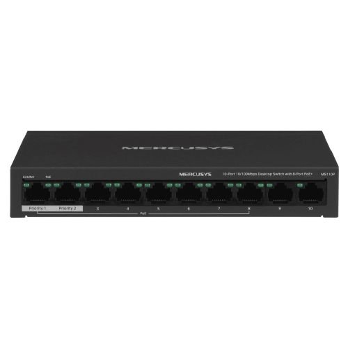 Mercusys 10-Port 10/100Mbps Desktop Switch with 8-Port PoE+ (MS110P)