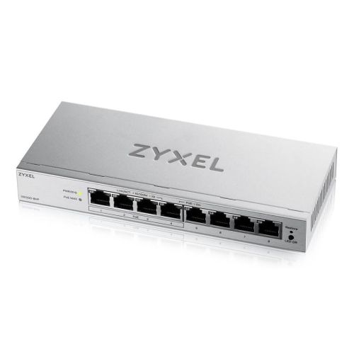 Zyxel GS1200-8HPV3 Managed L2 Gigabit Ethernet (10/100/1000) Power over Ethernet (PoE) Desktop Grey (GS1200-8HPV3-EU0101F)