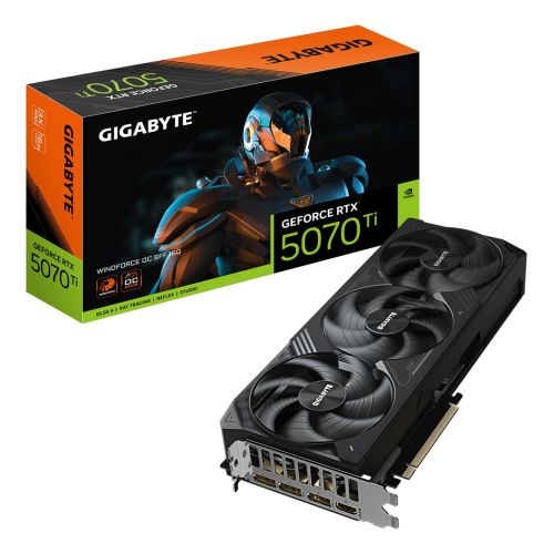 GIGABYTE GeForce RTX 5070 Ti WINDFORCE OC SFF 16G Graphics Card - 16GB GDDR7, 256bit, PCI-E 5.0, 2497 MHz Core Clock, 3 x DP 2.1a, 1 x HDMI 2.1b, NVIDIA DLSS 4, GV-N507TWF3OC-16GD (GV-N507TWF3OC-16GD)
