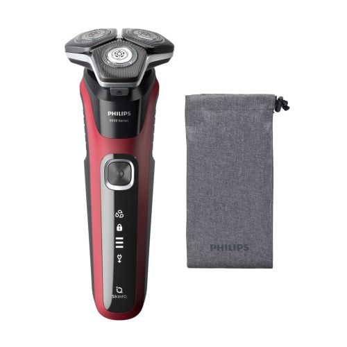 Philips SHAVER Series 5000 S5883/10 men's shaver Rotation shaver Trimmer Black, Red (S5883/10)