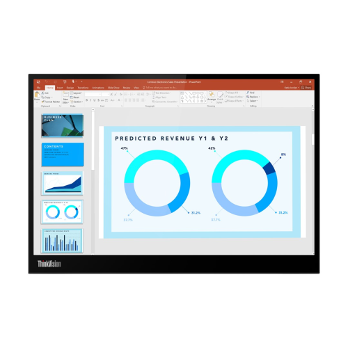 Lenovo ThinkVision M14d LED display 35.6 cm (14") 2240 x 1400 pixels 2.2K Black (63AAUAT6WL)