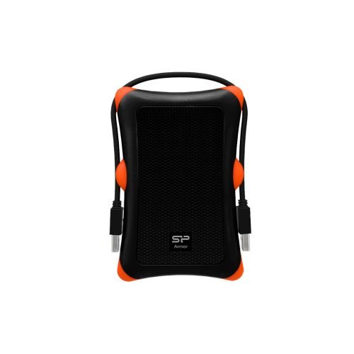 Silicon Power Armor A30 HDD/SSD enclosure Black, Orange (SP000HSPHDA30S3K)