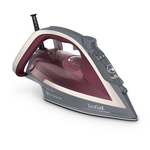 Tefal Ultragliss Anti-Calc Plus FV6840E0 iron Steam iron 2800 W Purple, Silver (FV6840E0)