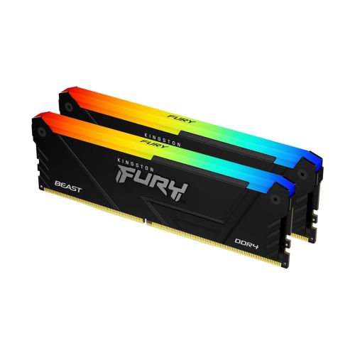Kingston Technology FURY Beast 32GB 3200MT/s DDR4 CL16 DIMM (Kit of 2) 1Gx8 RGB (KF432C16BB12AK2/32)