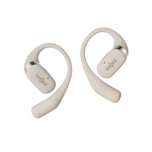 SHOKZ OpenFit Headphones Wireless Ear-hook Calls/Music/Sport/Everyday Bluetooth White (T910-ST-BG)