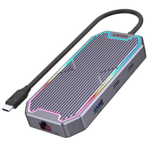 Unitek Hub USB-C, HDMI 2.0, RJ45, 3,5mm,100W 10Gbps (D1029A)