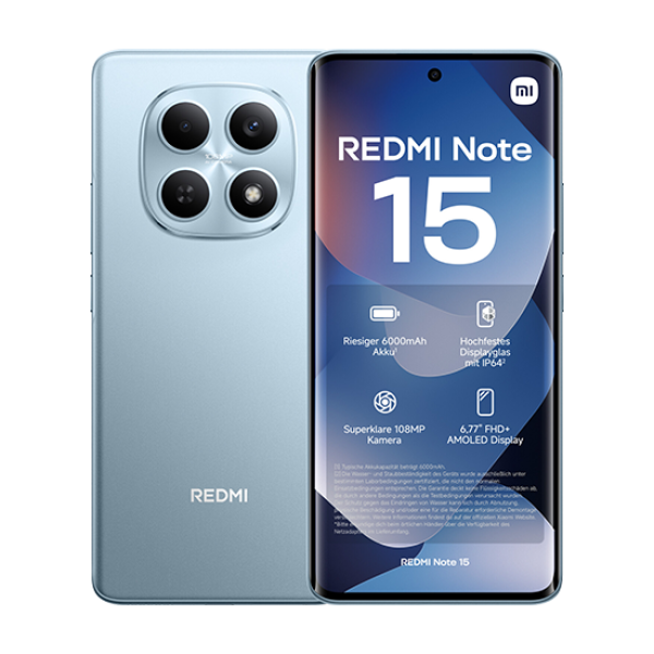 Xiaomi Redmi Note 15 4G Dual Sim 6GB RAM 128GB - Blue Xiaomi Redmi Note 15 4G Dual Sim 6GB RAM 128GB - Blue