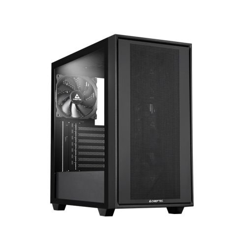 Chieftec Midi Tower GS-03B-BLK-OP, Schwarz Black (GS-03B-BLK-OP)