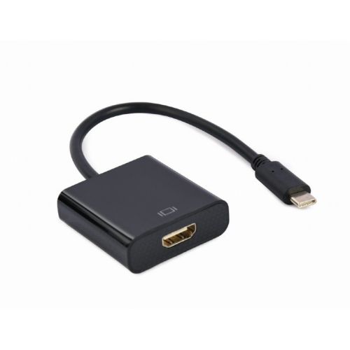 Gembird A-CM-HDMIF-03 USB Type-C to HDMI adapter cable, 4K@30Hz, 15 cm, black (A-CM-HDMIF-03)