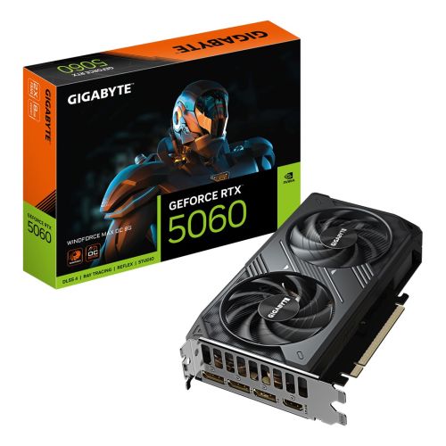 Gigabyte GeForce RTX 5060 WINDFORCE MAX OC 8GB (GV-N5060WF2MAX OC-8GD) - Graphics Card (GV-N5060WF2MAX OC-8GD)