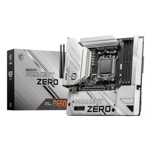 MSI B650M PROJECT ZERO motherboard AMD B650 Socket AM5 micro ATX (B650M PROJECT ZERO)