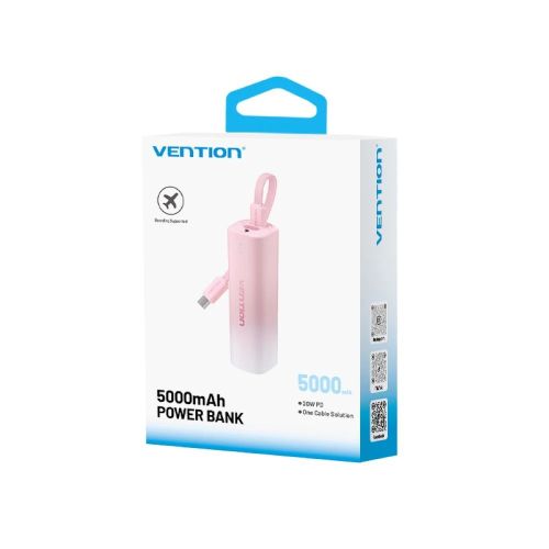Powerbank Vention 20W USB-C Lightning 5000mAh PINK (FHWR0)